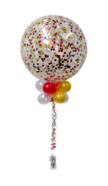 Balloon Arrangement 90cm Latex Confetti With Topiary #178