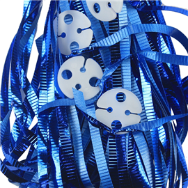Clipped Ribbons Metallic True Blue 25/ Pack