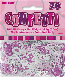 Confetti Glitz Pink 70th