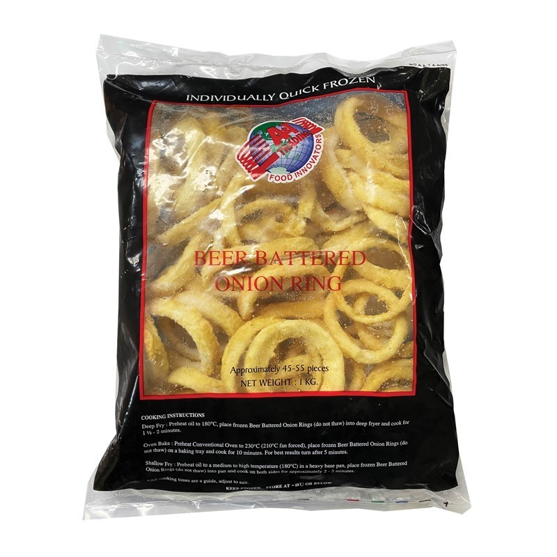 A  T Beer Battered Onion Rings 1kg