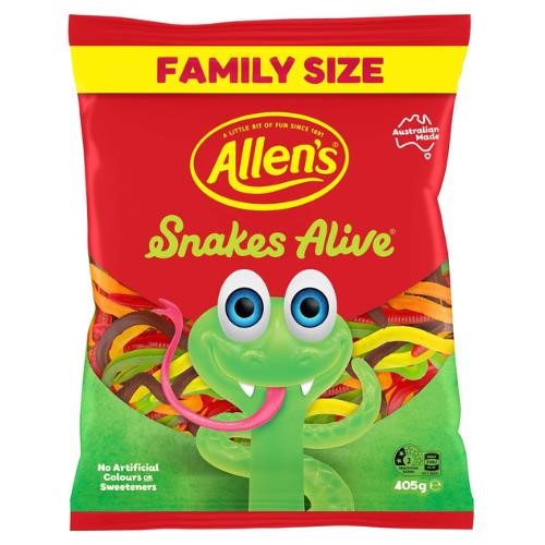 Allens Snakes Alive Family Size 405g