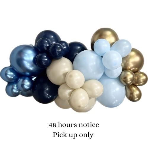 Balloon Arrangement 197 Garland Blue  Gold