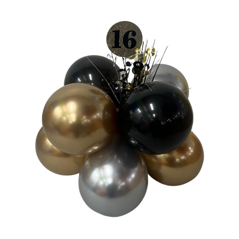 Balloon Arrangement 16th Centrepiece With Topiarys