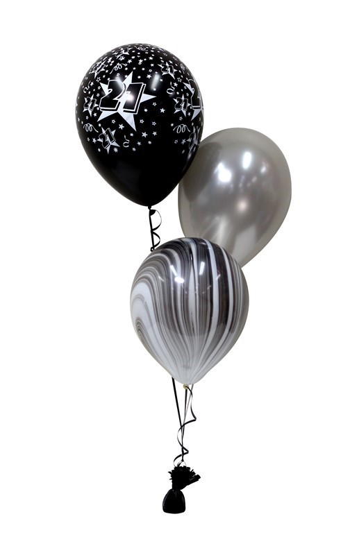 Balloon Arrangement 21St Birthday Boy 3 Balloons 135
