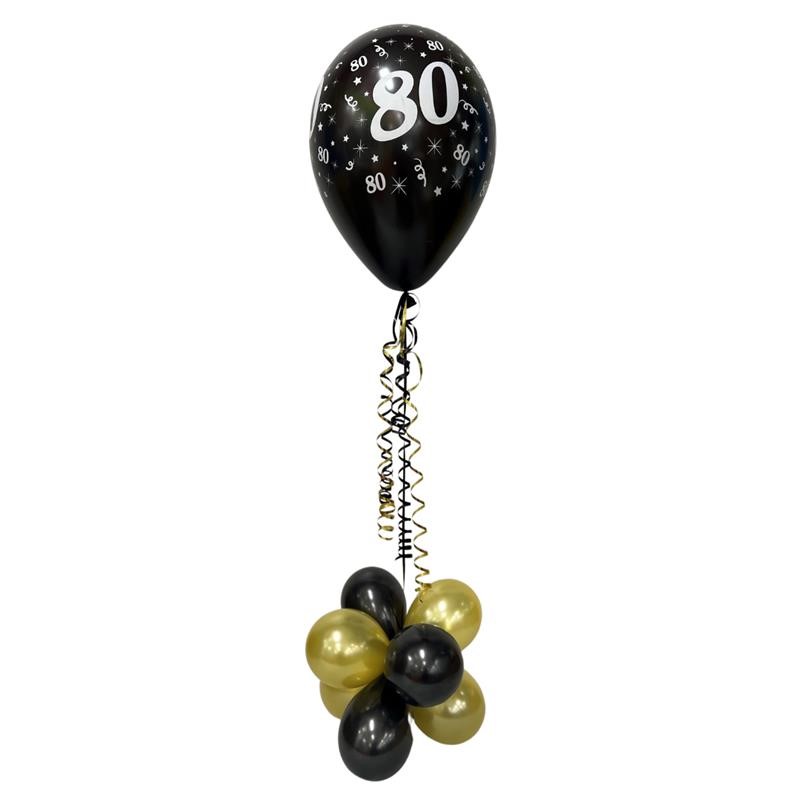 Balloon Arrangement 80th Latex With Topiarys 215