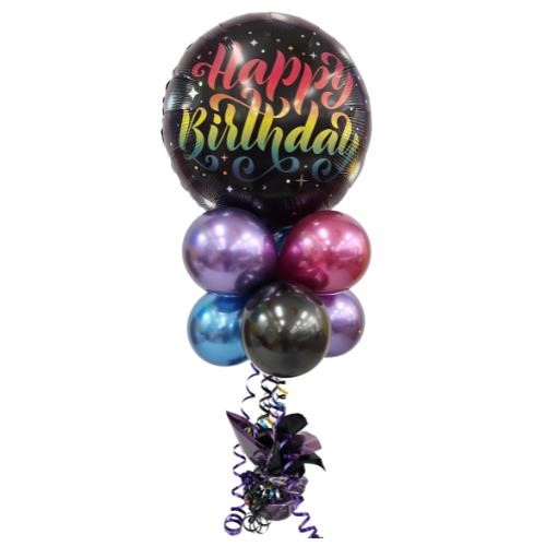 Balloon Arrangement Happy Birthday Topiary With Round Foil 198