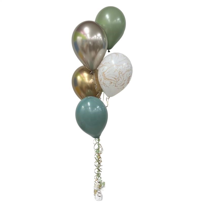 Balloon Arrangement Neutral Green  Gold 212