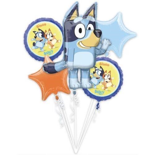 Balloon Foil Bouquet Bluey 5PK Uninflated