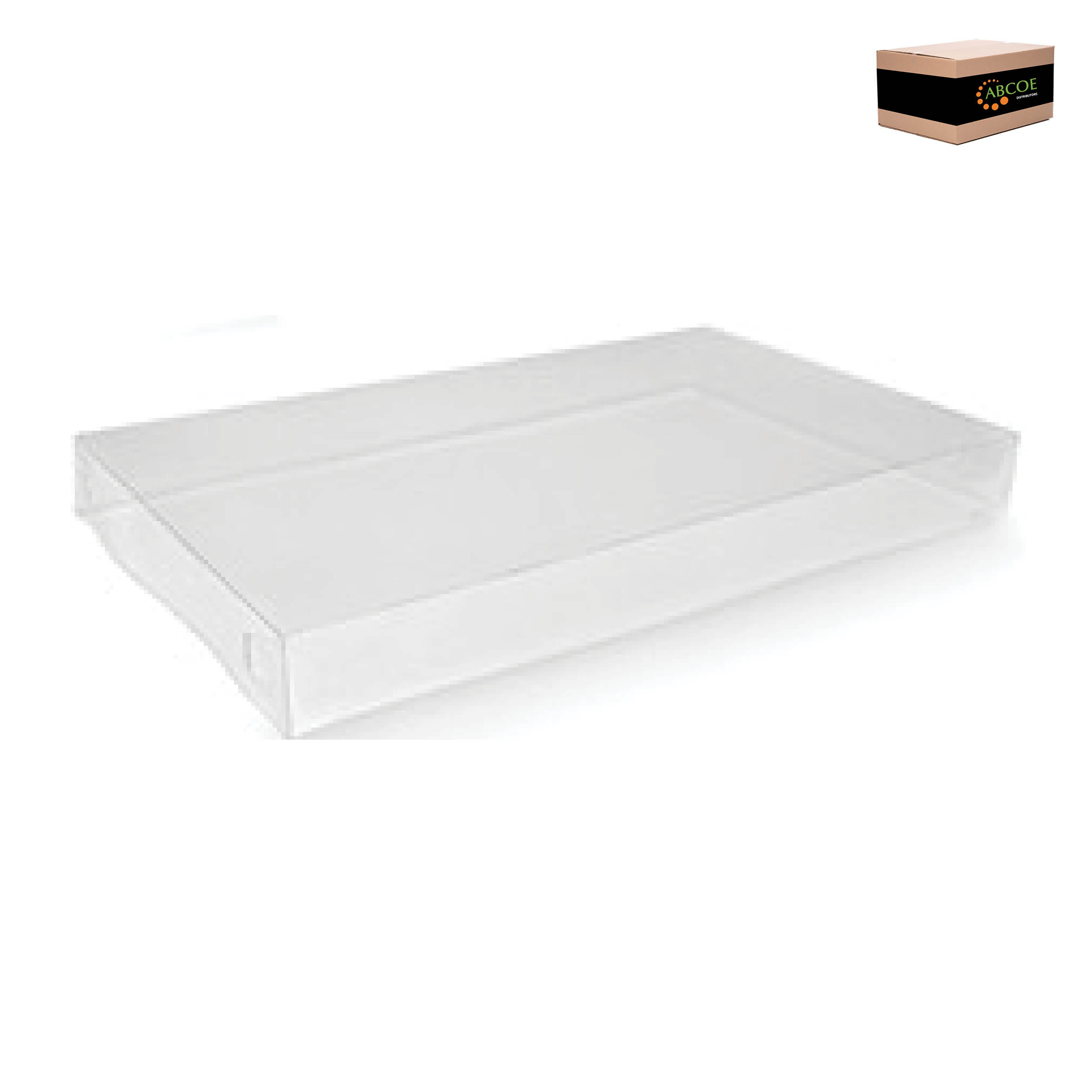 CATER BOX LID ONLY RECTANGLE SMALL CLEAR 50PK 