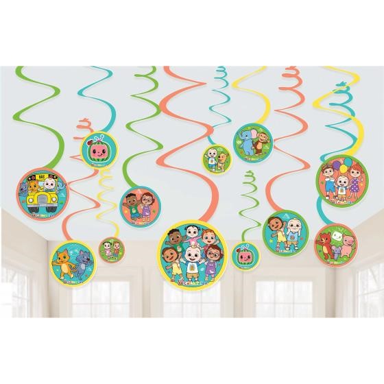 COCOMELON SWIRL HANGING DECO 12PK