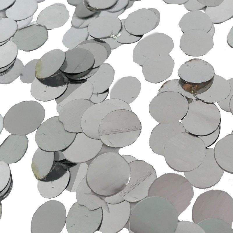 Confetti Round Mini Foil Silver 20G