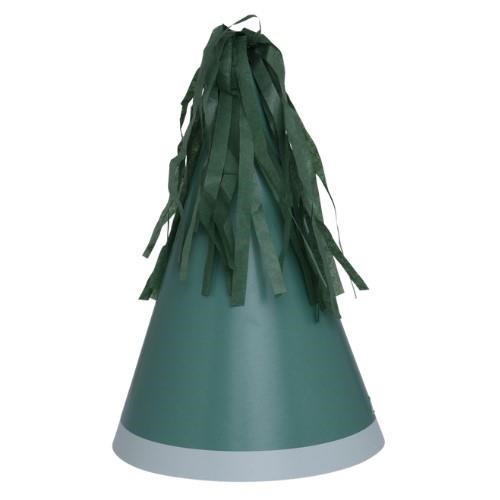 Five Star Party Hat With Tassel Topper Sage Green 10 Pack