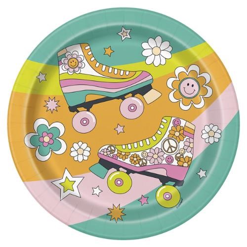 Flower Power Birthday 9 Plate 8PK