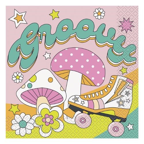 Flower Power Birthday Lunch Napkin 16Pk