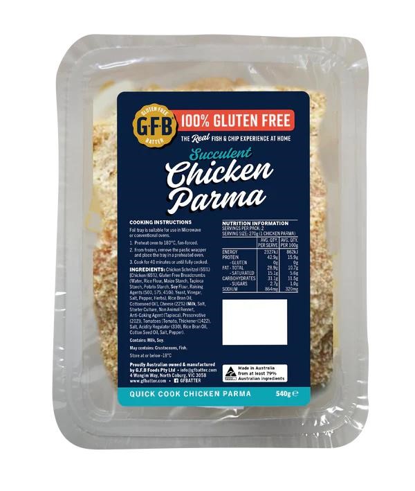 Gluten Free Batter Chicken Parma 540g