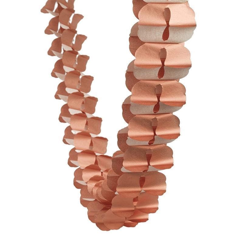 Honeycomb Garland Metallic Rose Gold 4M