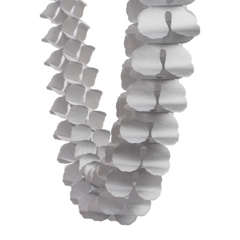 Honeycomb Garland Metallic Silver 4M