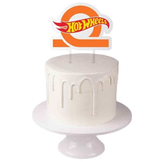 Hot Wheels Acrylic Cake Topper