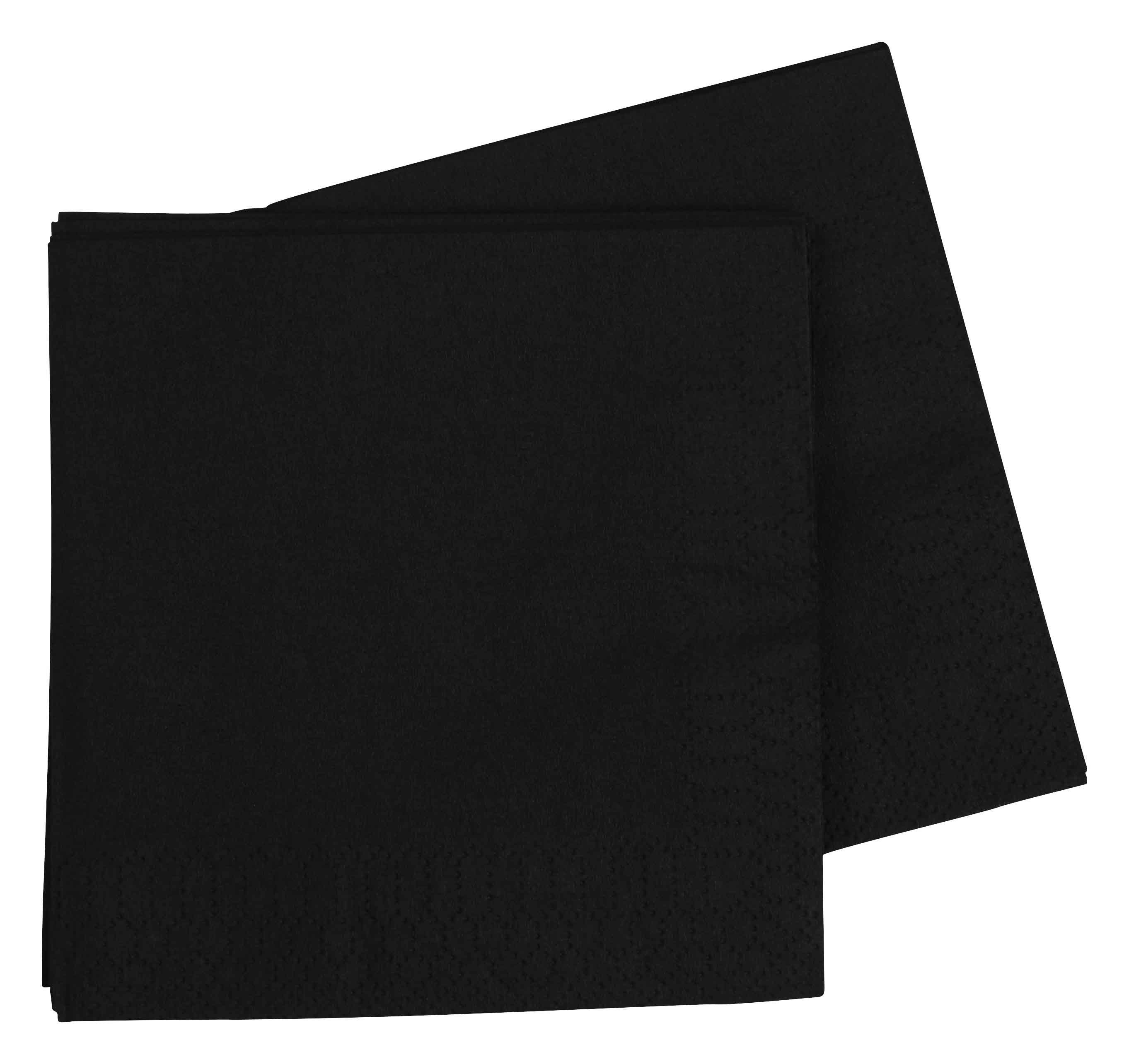 Napkins Cocktail 2Ply Black 50 Pack