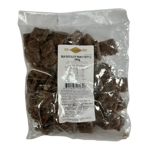 Nut Stop Milk Choc Peanut Brittle 500g