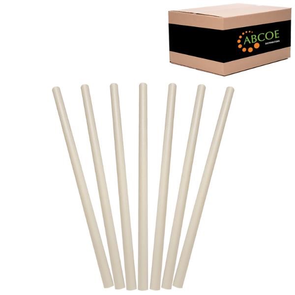 Paper Straws Jumbo White 2500CTN