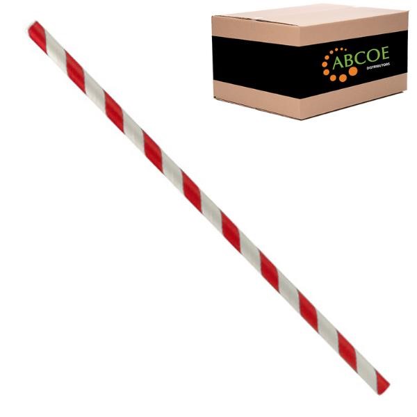 Paper Straws Reg Red Stripe 2500CTN