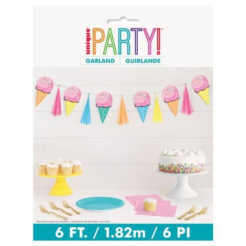 Rainbow Birthday Sweet Garland With Tassels 182m