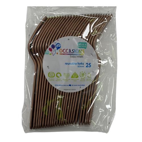 Rose Gold Fork 20PK