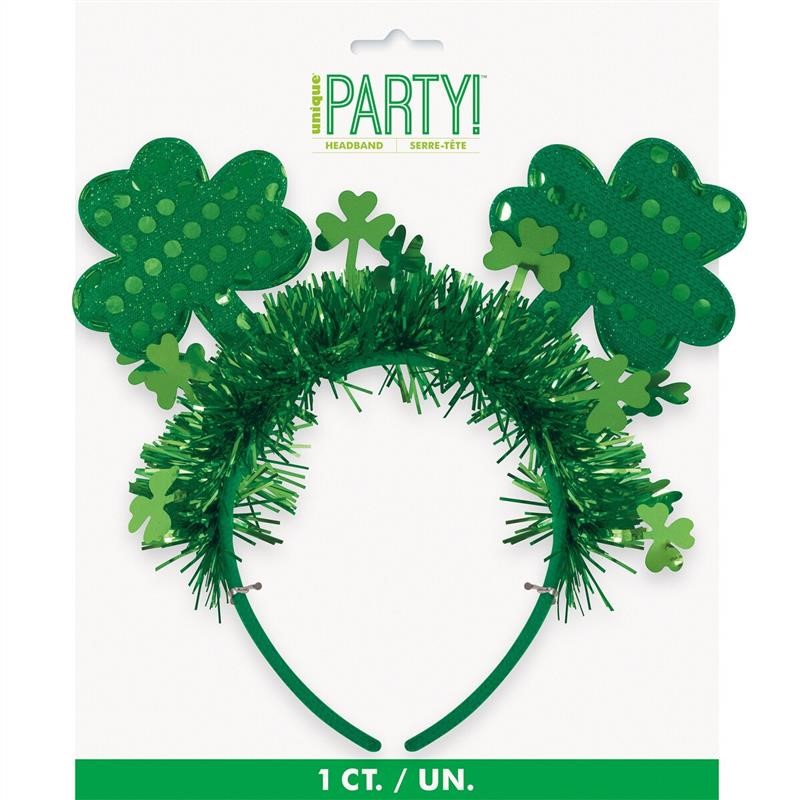 St Patricks Day Shamrock Bopper Headband