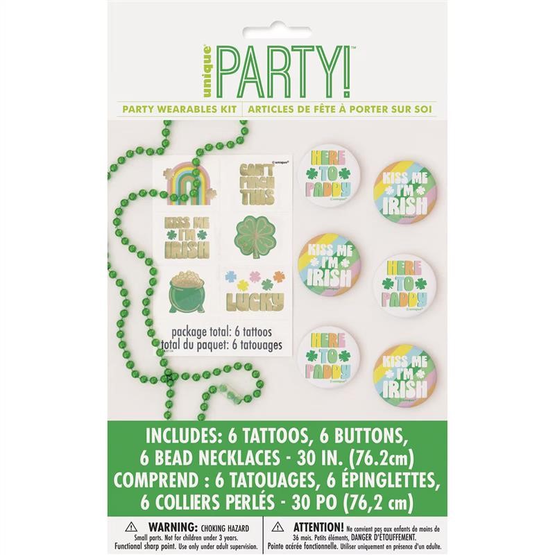 St Patricks Day Shamrock Wearable Kit For 6