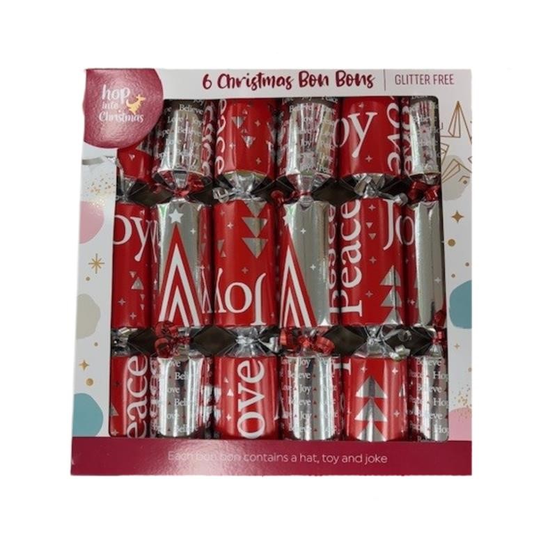 Xmas Crackers Printed Board Basic Toy 6PK 69675