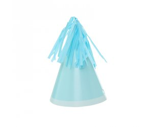 Five Star Party Hat With Tassel Topper Pastel Blue 10/ Pack
