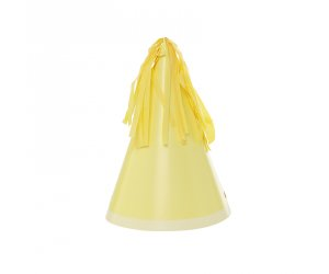 Five Star Party Hat With Tassel Topper Pastel Yellow 10/ Pack