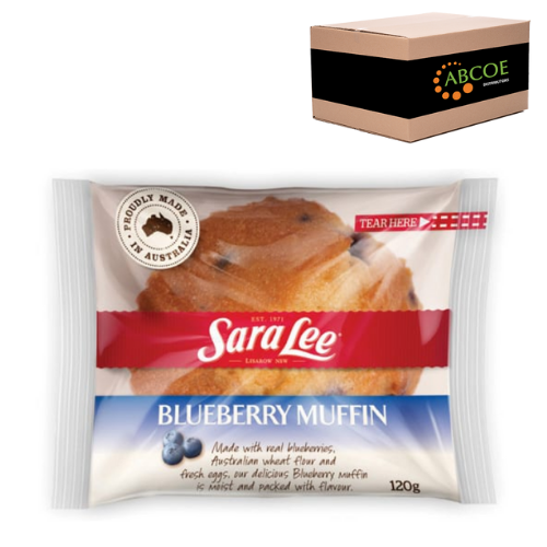 Sara Lee Individually Wrapped Muffins Blueberry 120g 15/Tray Abcoe ...