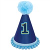 1st Birthday Boy Blue Cone Hat