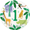 ANIMAL SAFARI 9 1ST PAPER PLATE 8PK 78355