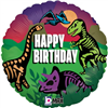 BALLOON FOIL 18 JURASSIC BIRTHDAY G36866P Uninflated