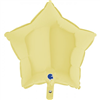 BALLOON FOIL 18 STAR MATTE YELLOW UNINFLATED