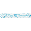 BANNER FOIL SPARK FIZZ BLUE HAPPY 70TH BDAY