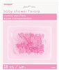 Baby Shower Pacifiers 1 Crystal Pink 18 Pack