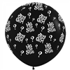 Balloon 90Cm Black He Or She   Uninflated