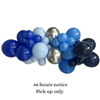 Balloon Arrangement 195 Garland Blue  Silver