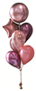 Balloon Arrangement Rose Gold Orbz Foil  5 Balloons 122