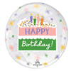 Balloon Bubble 18 Happy Birthday Cake Slice