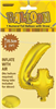 BALLOON FOIL 14 GOLD 4  SelfInflating