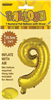 BALLOON FOIL 14 GOLD 9  SelfInflating