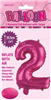 BALLOON FOIL 14 HOT PINK 2  SelfInflating