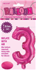 BALLOON FOIL 14 HOT PINK 3  SelfInflating