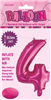 BALLOON FOIL 14 HOT PINK 4  SelfInflating