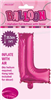 BALLOON FOIL 14 HOT PINK L  SelfInflating